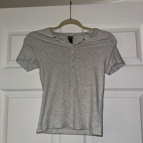 wild fable Tops - Gray Button Up Top